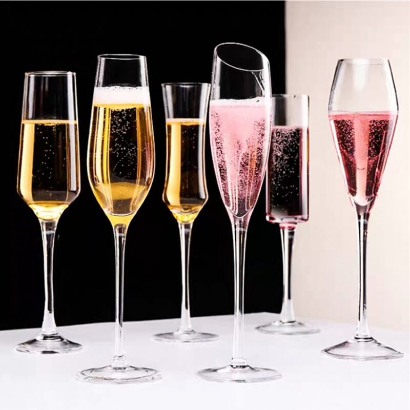 100-200ml Calice di Champagne di Vetro Senza Piombo Di vino di Cristallo di Vetro Dolce Tazza di vino di Vetro Scintillante Bicchiere di vino sbarra di Famiglia bere Vetro