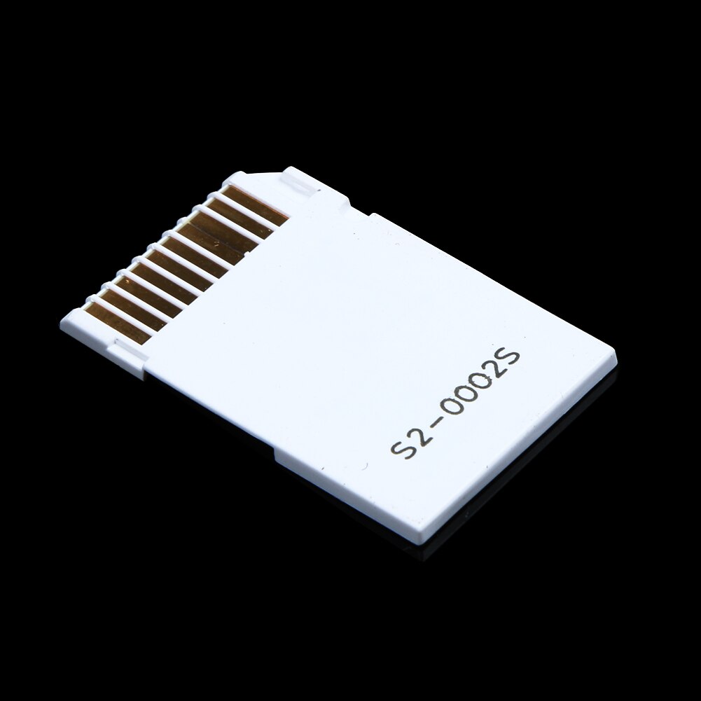 Dual Slot Geheugenkaart Adapter 2 Micro Sd Hc Kaarten Converter Micro Sd Tf Naar Memory Stick Ms Pro Duo voor Psp Card Wit Games Case