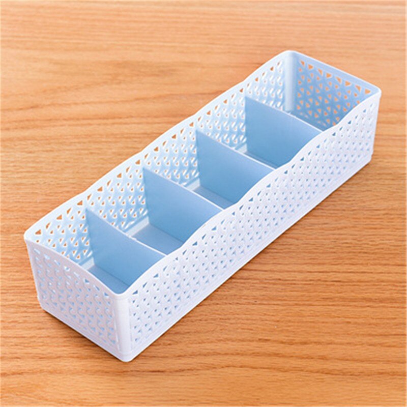 Opbergdoos 5 Grids multifunctionele Opslag Mand Garderobe Voor Stropdas Bra Sokken Ondergoed Plastic Container Makeup Organizer