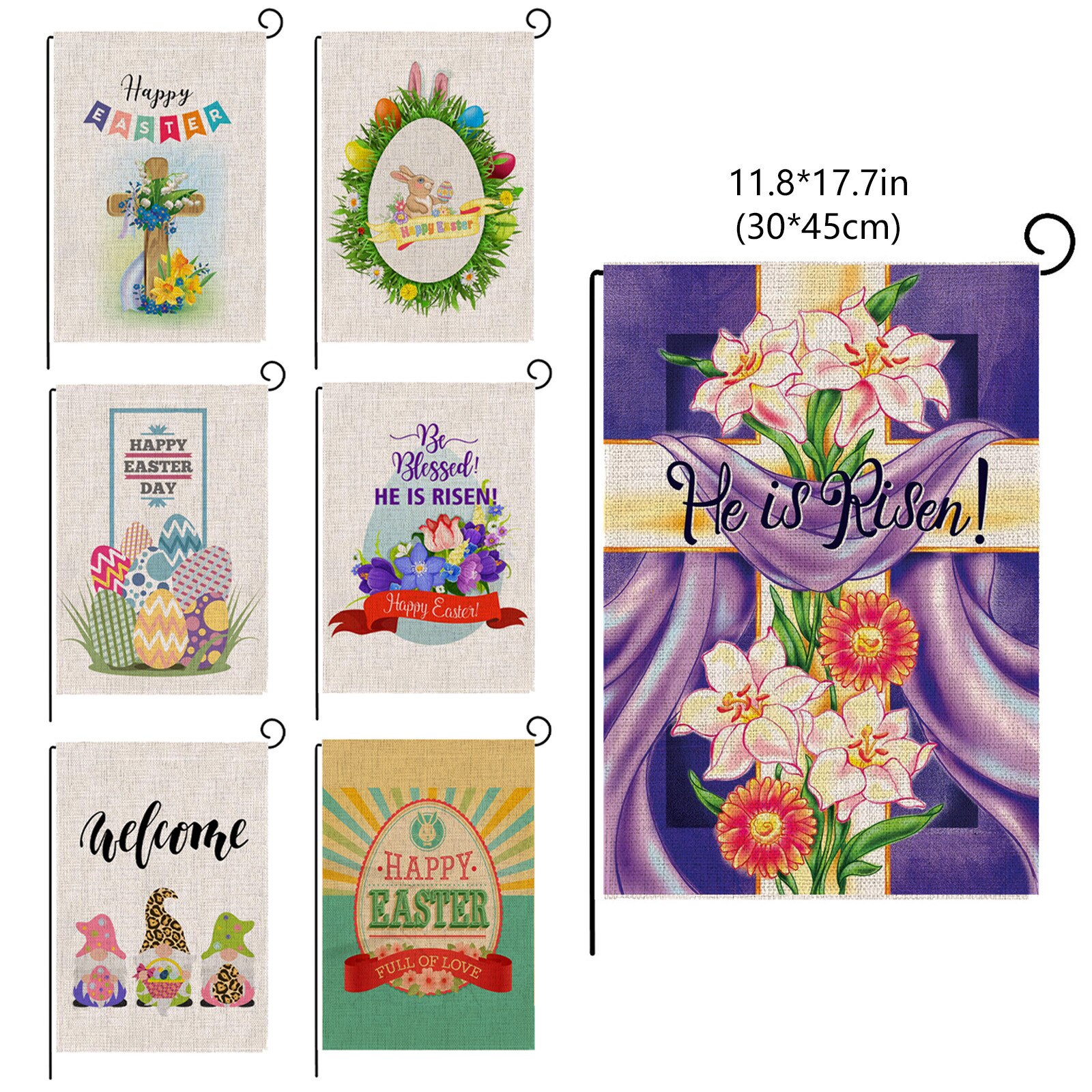 Banderole de pâques pour décoration de jardin, accessoire de décoration pour les fêtes de pâques, pour la maison, en plein air, # K