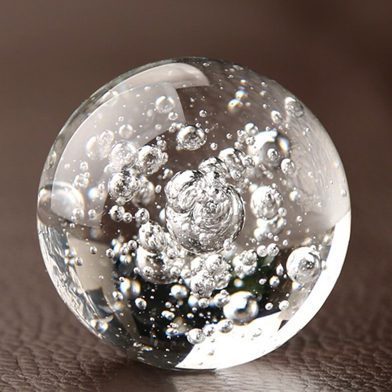 6/8Cm Helder Glas Bubble Bal Kristallen Bol Feng Shui Magische Kristallen Bol Slaapkamer Desktop Home Decor Ornamenten fotografie Prop