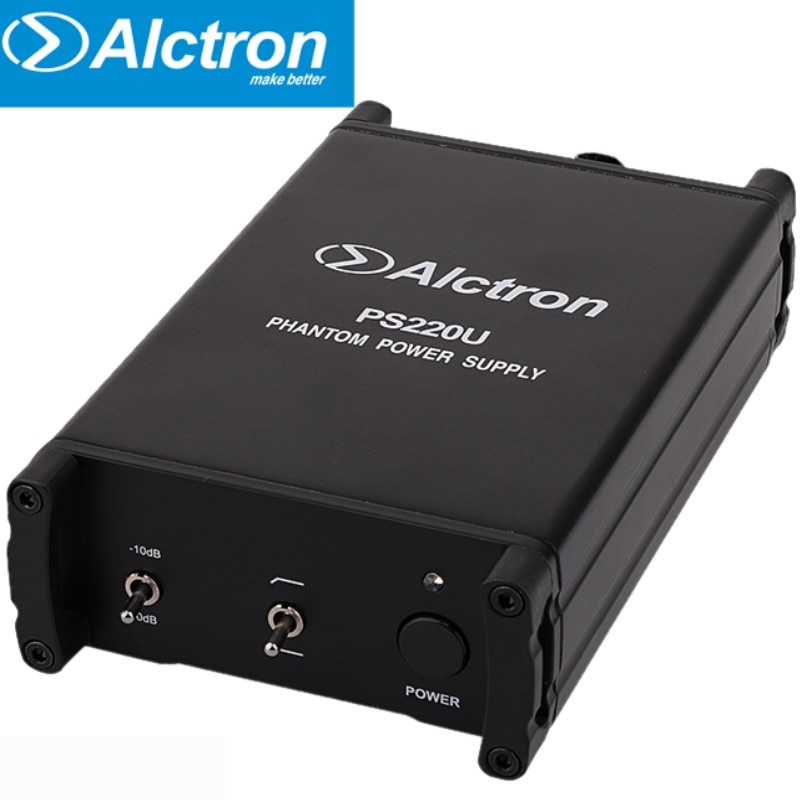 Alctron PS220U 48 V phantom voeding USB voeding ruisonderdrukking schakelaar lichtgewicht draagbare voor condensator microfoon