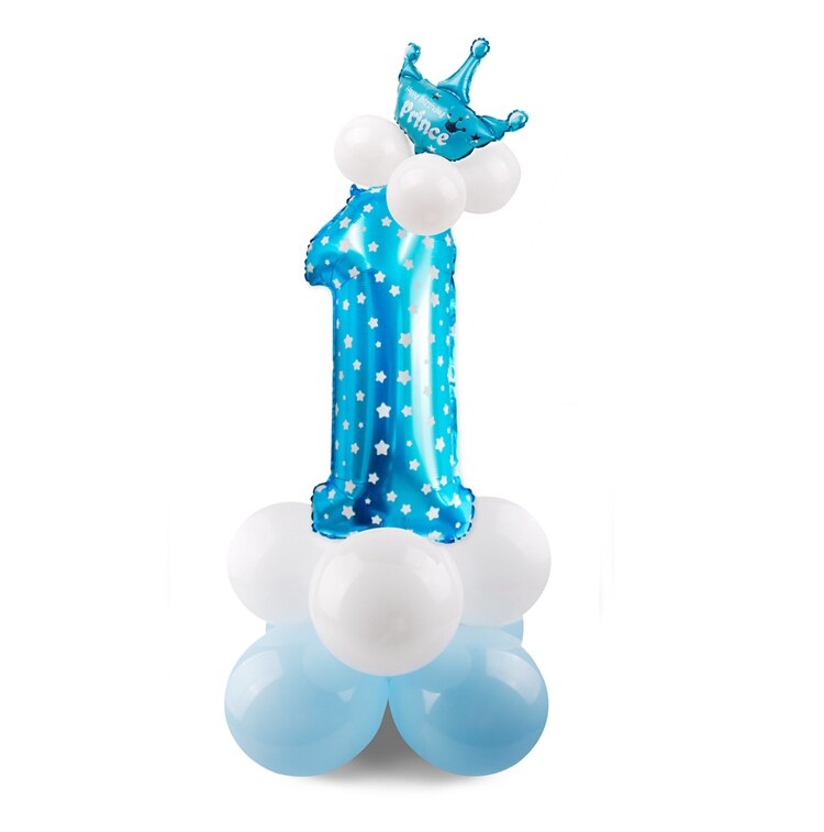 PATIMATE Birthday Crown Hats 1st 2nd 3rd Birthday Party Decoration Princess Crown Baby Kid Cap One Year Birthday Decoration: blue 1