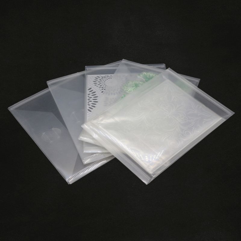 5 Stks/set Hersluitbare Clear Plastic Seal Zakken Opslag Case Voor Stansmessen Stencil Album Stempel Ambachten