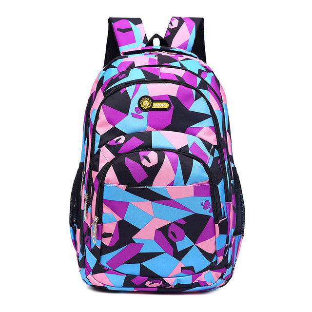 Vandtætte skole rygsække til piger drenge primære børn skoletasker nylon skoletasker til børn mochila escolar: Lavendel