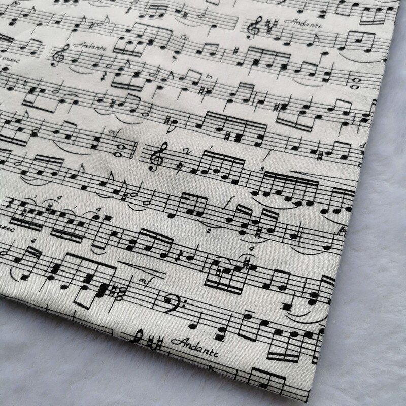 Tessuti in tessuto di cotone con stampa di Nota musicali tessuto economico per maschera larghezza 110cm panno per materiale patchwork cucito fai-da-te
