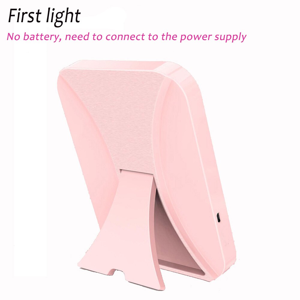 FFFIST 33 LEDs Rechargeable Beauty Makeup Mirror With Lights Adjustable Touch Portable Illuminated Vanity Makeup Light Mirror: 01 Plug-in Version