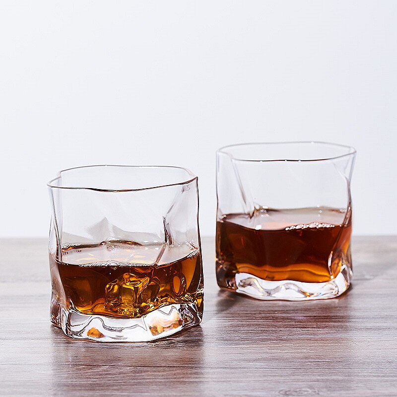 Krystal uregelmæssig japansk whisky glas fremmed vinglas japansk formet ølglas kop klassisk krystal spiritusglas