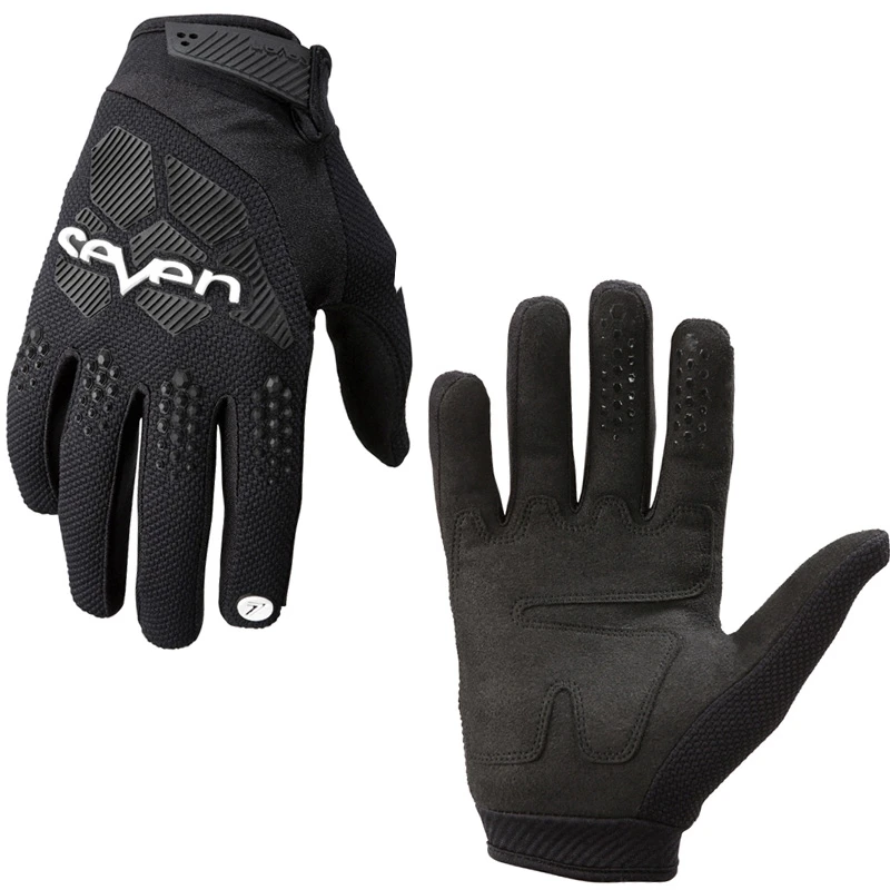 seven Mx Gloves Top Navy Mtb Motorcycle Gloves Off Road Motocross Glove MTB Dirt Bike Gloves: black / M