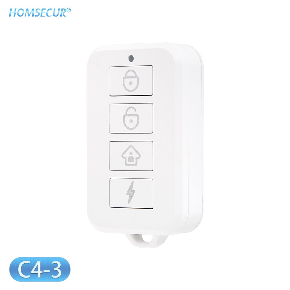 HOMSECUR Tuya LoT Platform Wireless WIFI GSM-2G SMS Smart Home Security Alarm System (Optional PIR Door Sensor Remote Control): Remote Control