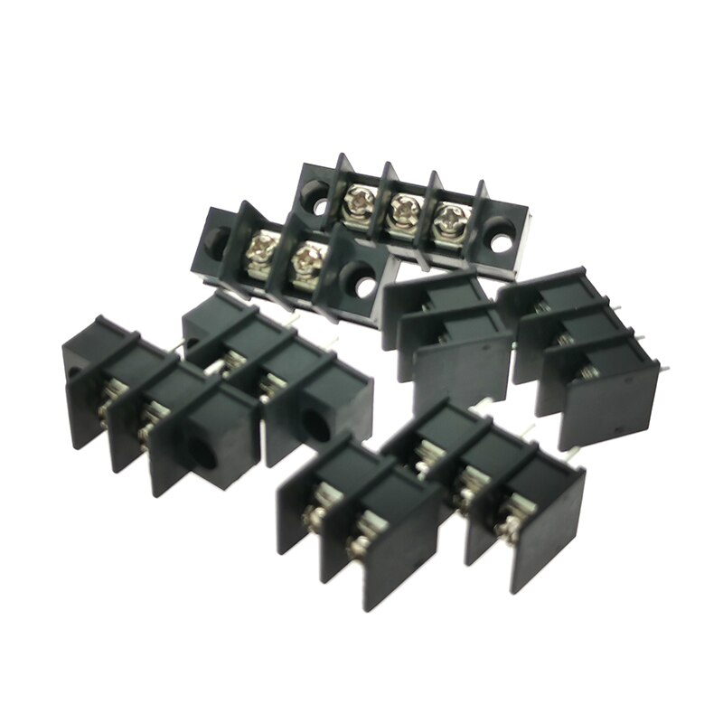 10Pcs Pitch 7.62mm Barrier PCB Screw Terminal Block Bornier Straight 2/3Pin Morsettiera Wiring Cable Connector 15A 14AWG 2.5mm2