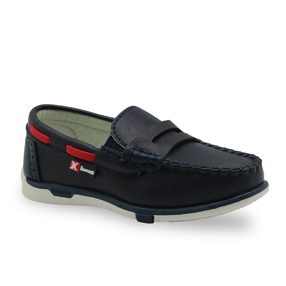 Apakowa jongens loafers kinderen lente herfst instap formele kleding schoenen kind lage bootschoenen back to school casual schoenen marineblauw rood