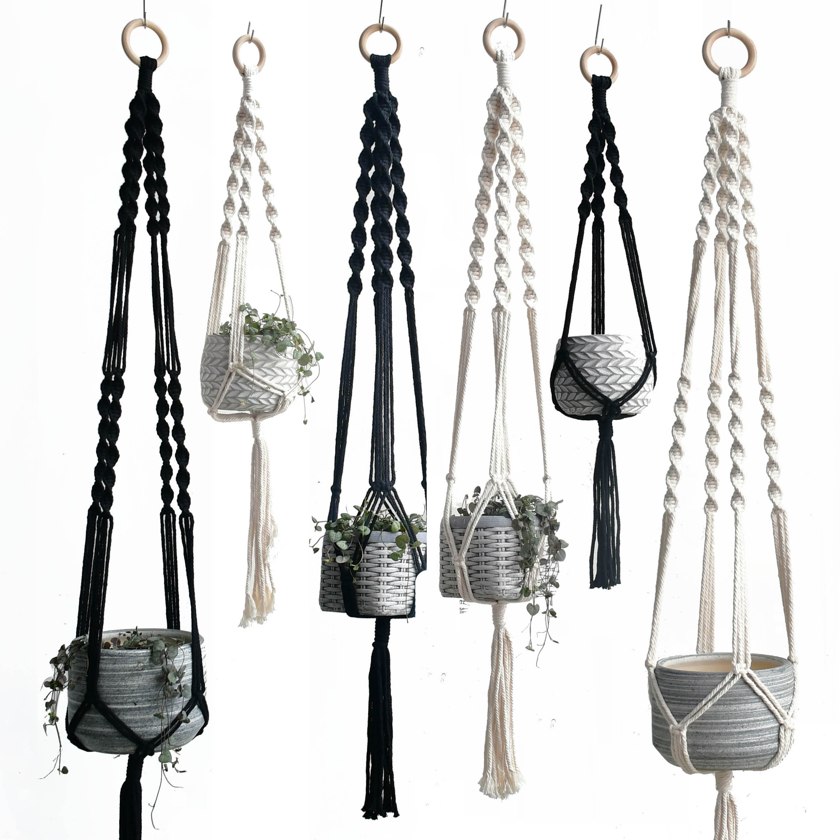 handmade macrame pot hanger plant hanger pot holder pot hanging for home garden large size 4MM