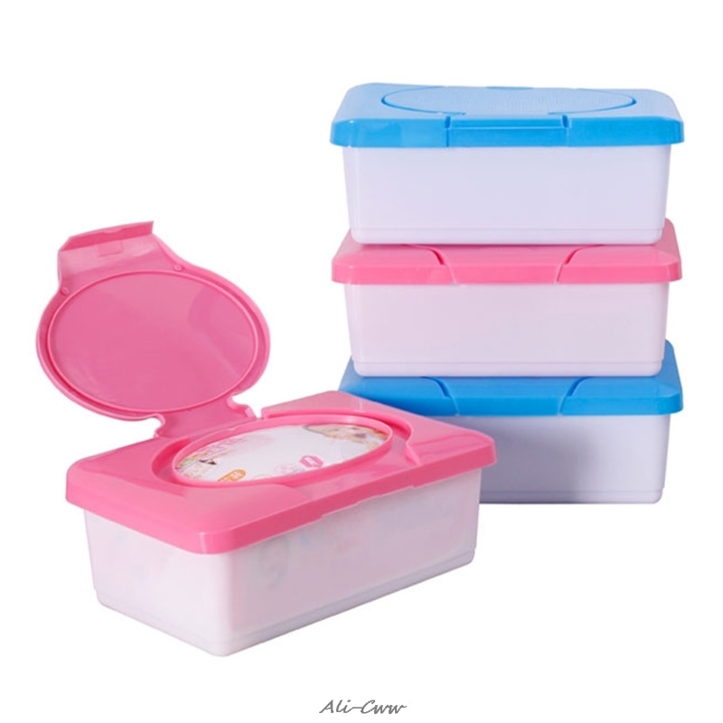 Dry Wet Tissue Paper Case Baby Wipes Napkin Storage Box Plastic Holder Container