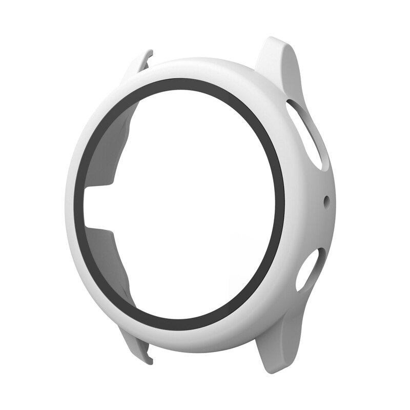Szkło + etui do Samsung Galaxy watch active 2 44mm 40mm dookoła osłona zderzaka + folia ochronna do ekranu correa active2 44mm 40mm: white / Active 2 44mm