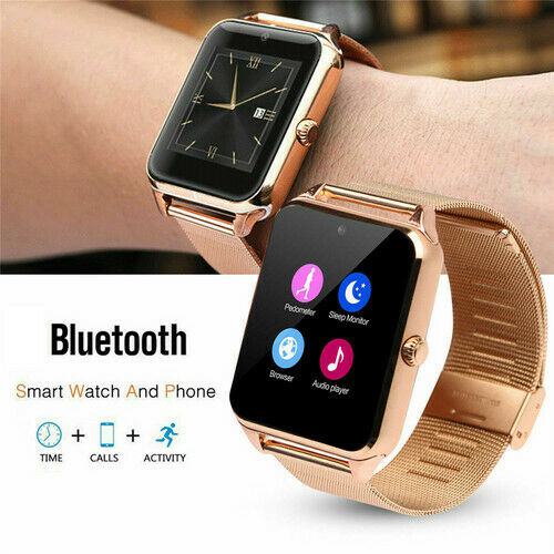 Smart Watch Bluetooth GSM SIM Z60 For Samsung iphone Android Stainless Steel Digital Wristwatches