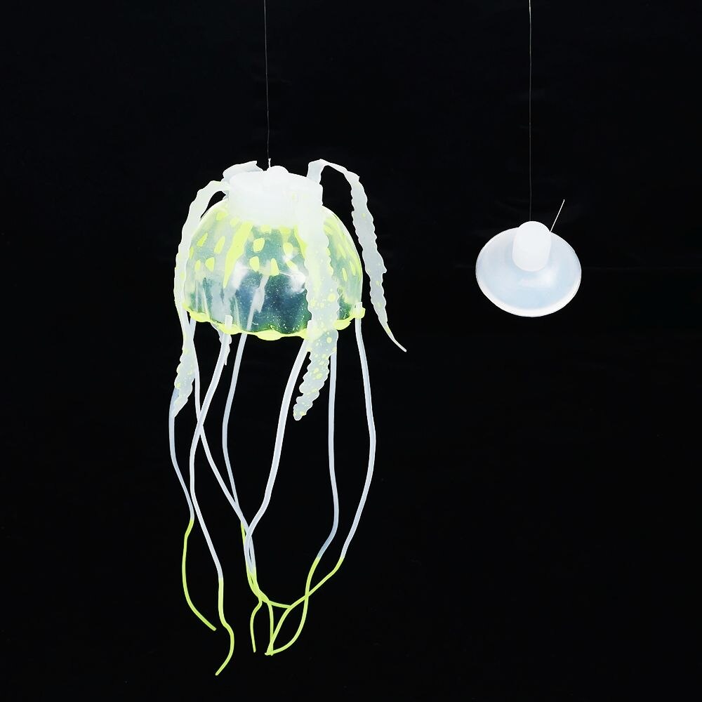 Artificial Simulation Jellyfish Aquarium Underwater Glowing Effect Fish Tank Ornament Aquarium Accessoires Home Living Decration: green