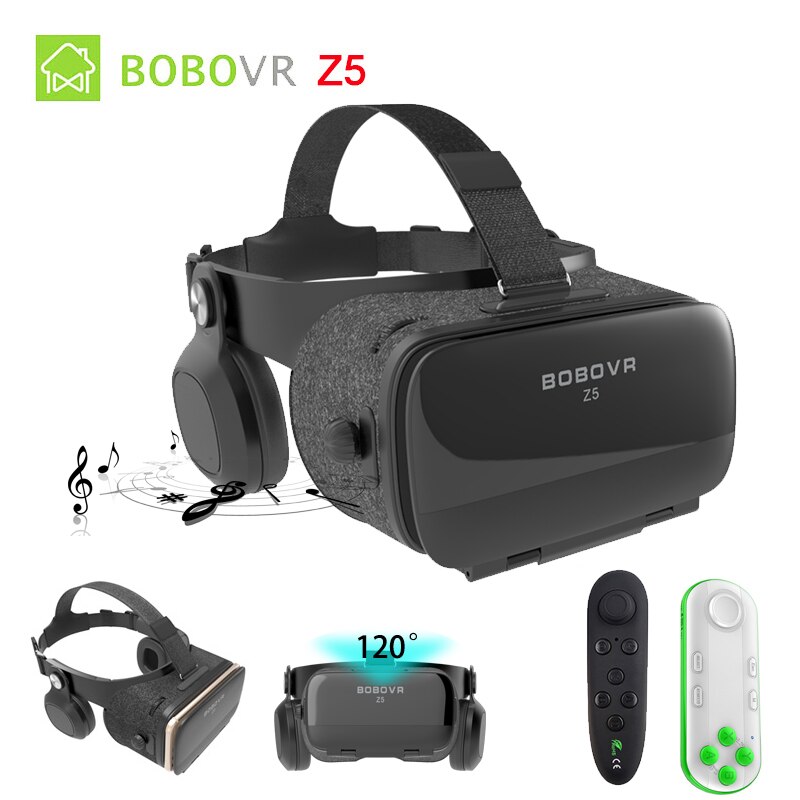 Bobovr  z4 update bobo vr  z5 120 fov 3d karton helm virtual reality brille headset stereo für 4.7-6.2 'mobiltelefon