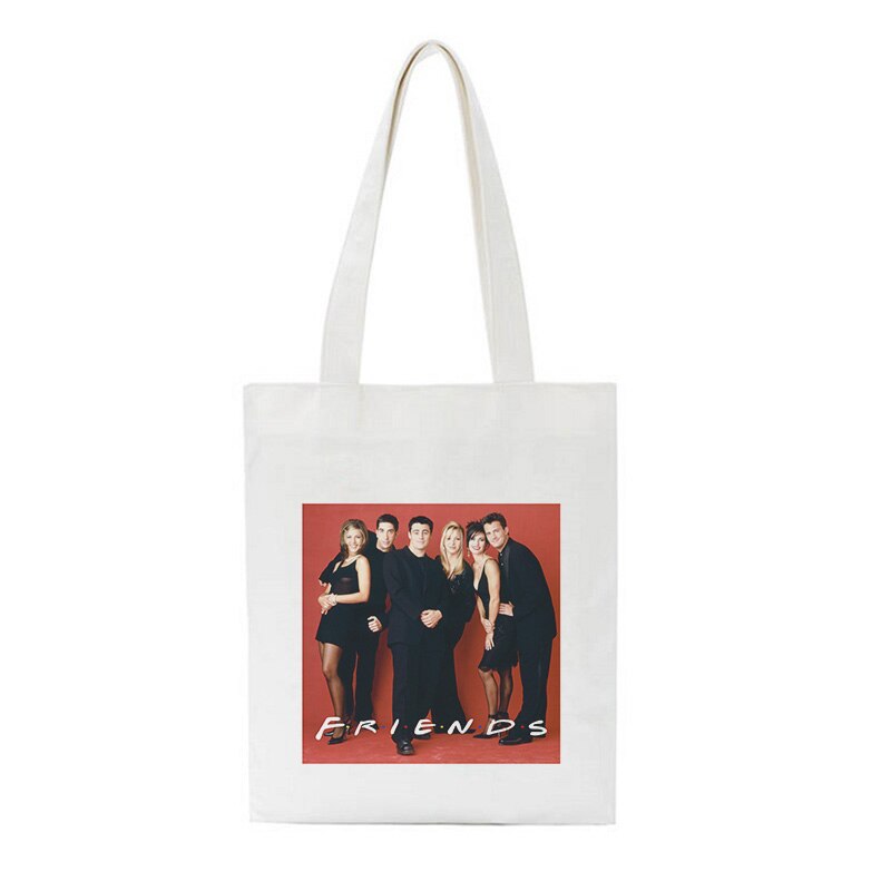 Friends tv-show schoudertassen cartoon boodschappentas harajuku casual dames tas portemonnee grote handtas street ins crossbody tas: 7