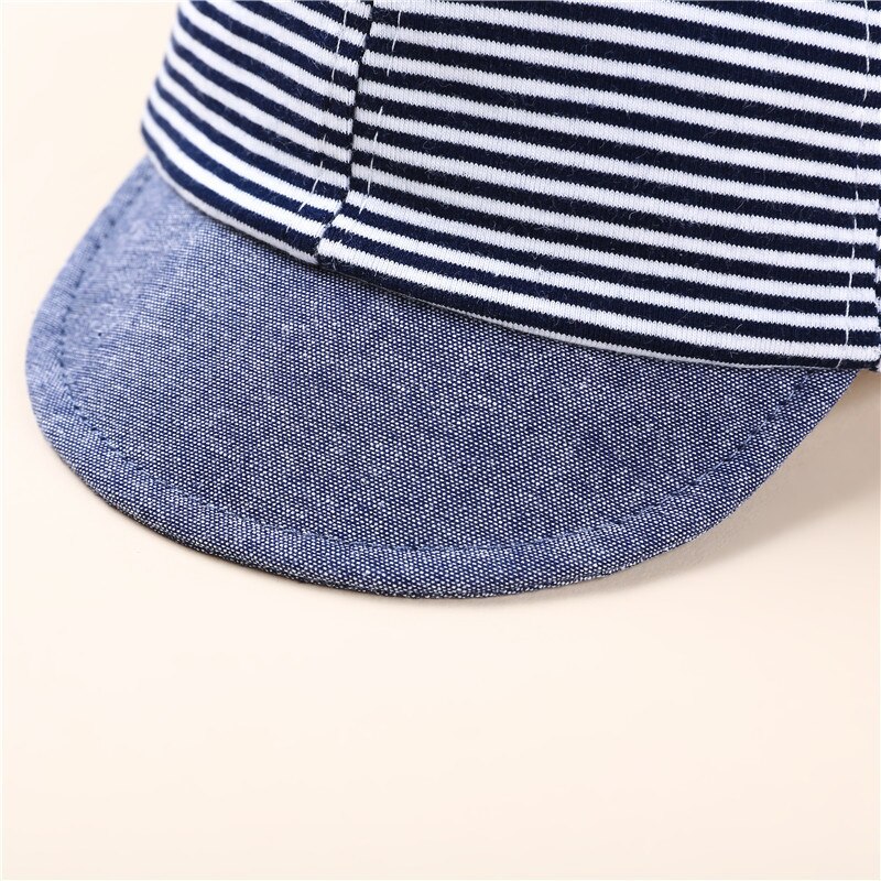 a rayas sombrero para bebé Linda gorra de béisbol de algodón para bebés de 6 a 20 meses, gorro para el sol de verano, primavera Otoño, gorra con visera