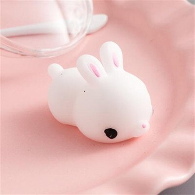 Squishy Soft Cute Dolls Wipes Antistress Animals Boot Ball Decompression Sticky Eliminate Pets Fun Stress Squishies Vent Toys: small rabbit