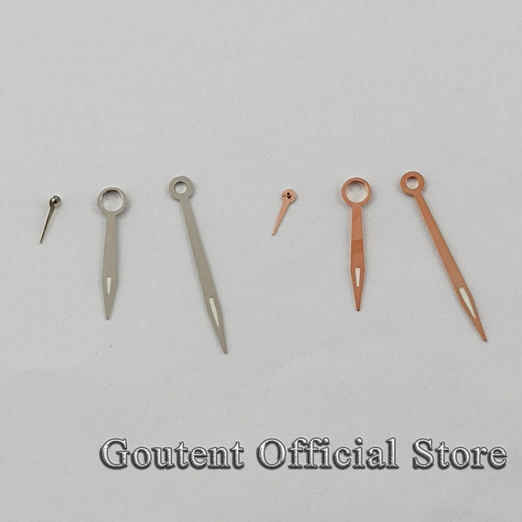 Goutent 1Pcs Zilver Rose Goud Horloge Handen Fit Eta 6497,6498 Zeemeeuw ST36 Hand Winding Uurwerk