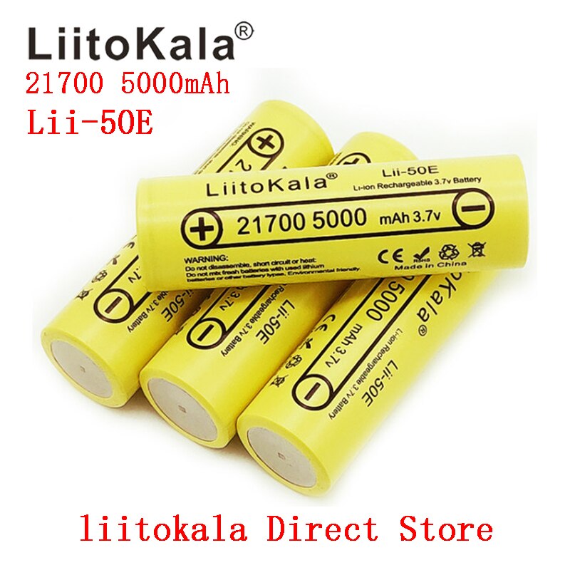 LiitoKala 21700 4800 5000mA Ion Batterij 3.7V Ontlader 35A Power batterij E-tools batterij