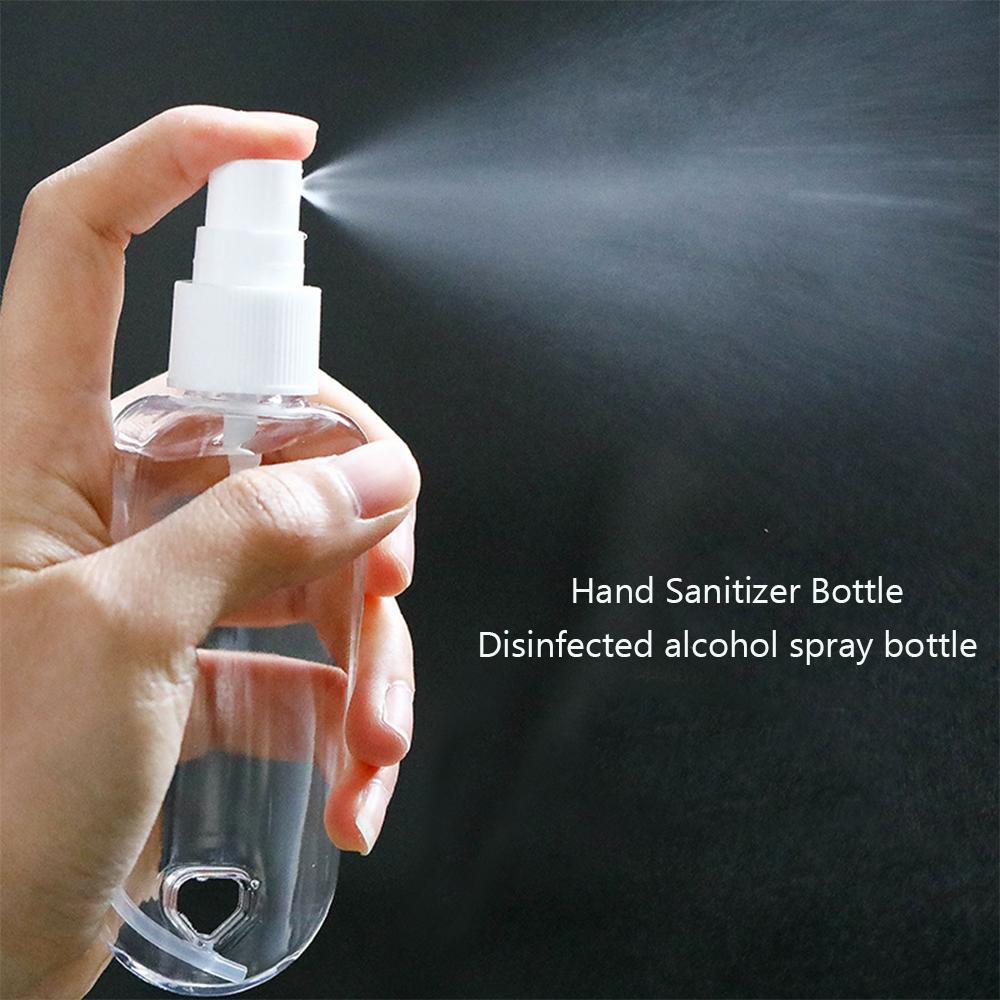 Disinfection Alcohol Portable Hook Key Ring Spray Bottle Transparent Hand Sanitizer Bottle Empty Bottle Lotion Sub-bottle