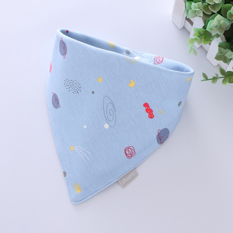 Baby Driehoek Slabbetjes Katoen Slabbetjes Cartoon Baby Speeksel Handdoek Feeding Schort Bandana Herbruikbare Doek Doekjes: WHT073Q
