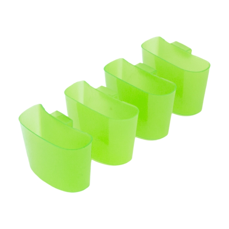 4x Simple Hanging Tea Bag Holder Portable Snack Cup Markers Biscuit Stand: Green