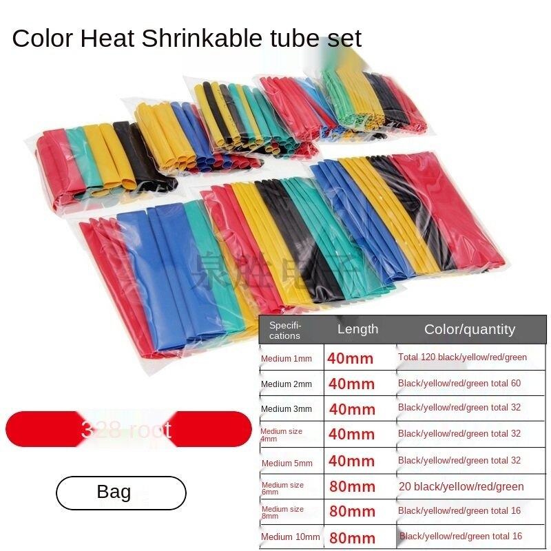 Schrumpf Schlauch Bausatz Isolierung Sleeving Termoretractil Polyolefin Schrumpfen Verschiedene Schrumpf Schläuche Draht Kabel für Kabel: 328Stck
