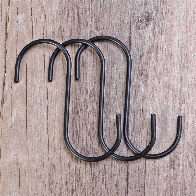 3Pcs Haken Roestvrij Roestvrij Staal Multi-Functionele Praktische S Vormige Haken S Type Haken S Type Hangers Voor badkamer Kast