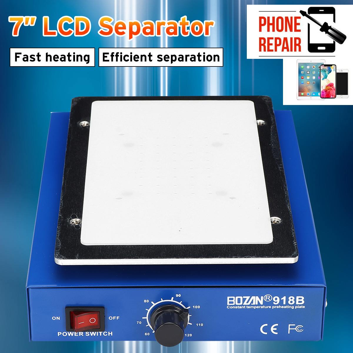 Lcd-scherm Separator Telefoon Verwarming Platform Glas Removal Reparatie Machine 450W Anti Statische Body Auto Metalen Plaat