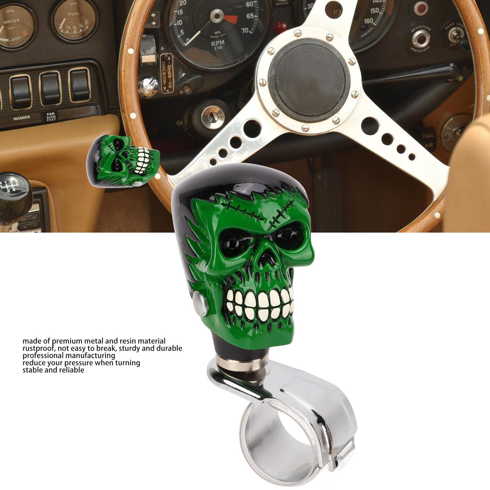 Manopola del volante con teschio Manopola elettrica per auto Manopola girevole universale per camion Trattori Barche Nuovo