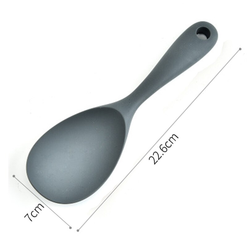 Silikon Reis Löffel Wärme Beständig Scoop Sushi Nicht-stick Paddle Salat Mixer Server Reis Löffel Haushalt Küche Zubehör: B-Red