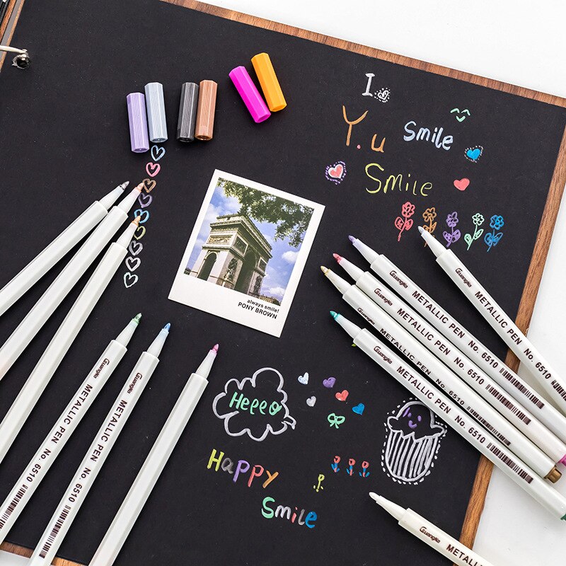 20 Kleuren Diy Manga Metallic Marker Artistieke Brush Pen Set Graffiti Art Marker Voor Tekening Schetsen Briefpapier Schoolbenodigdheden