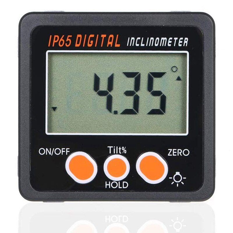 IP65 Waterproof Protractor with Back Light Inclinometer Angle Bevel Box Electronic Protractor netic Base