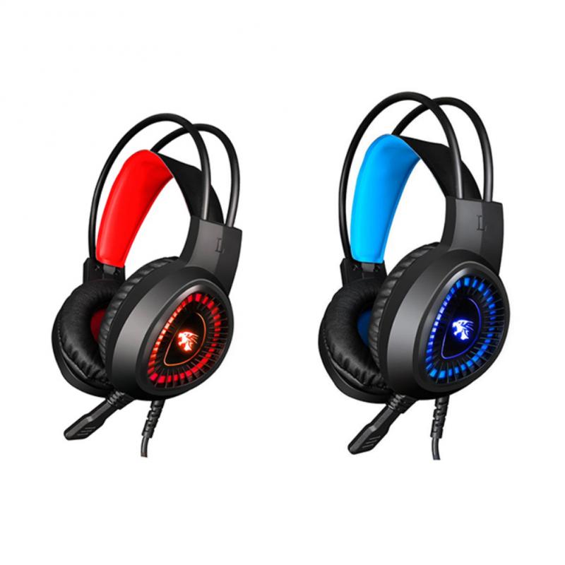 Gaming Headset Gamer 7.1 Surround Sound USB 3.5mm Wired Luminous Game Headphones With Microphone