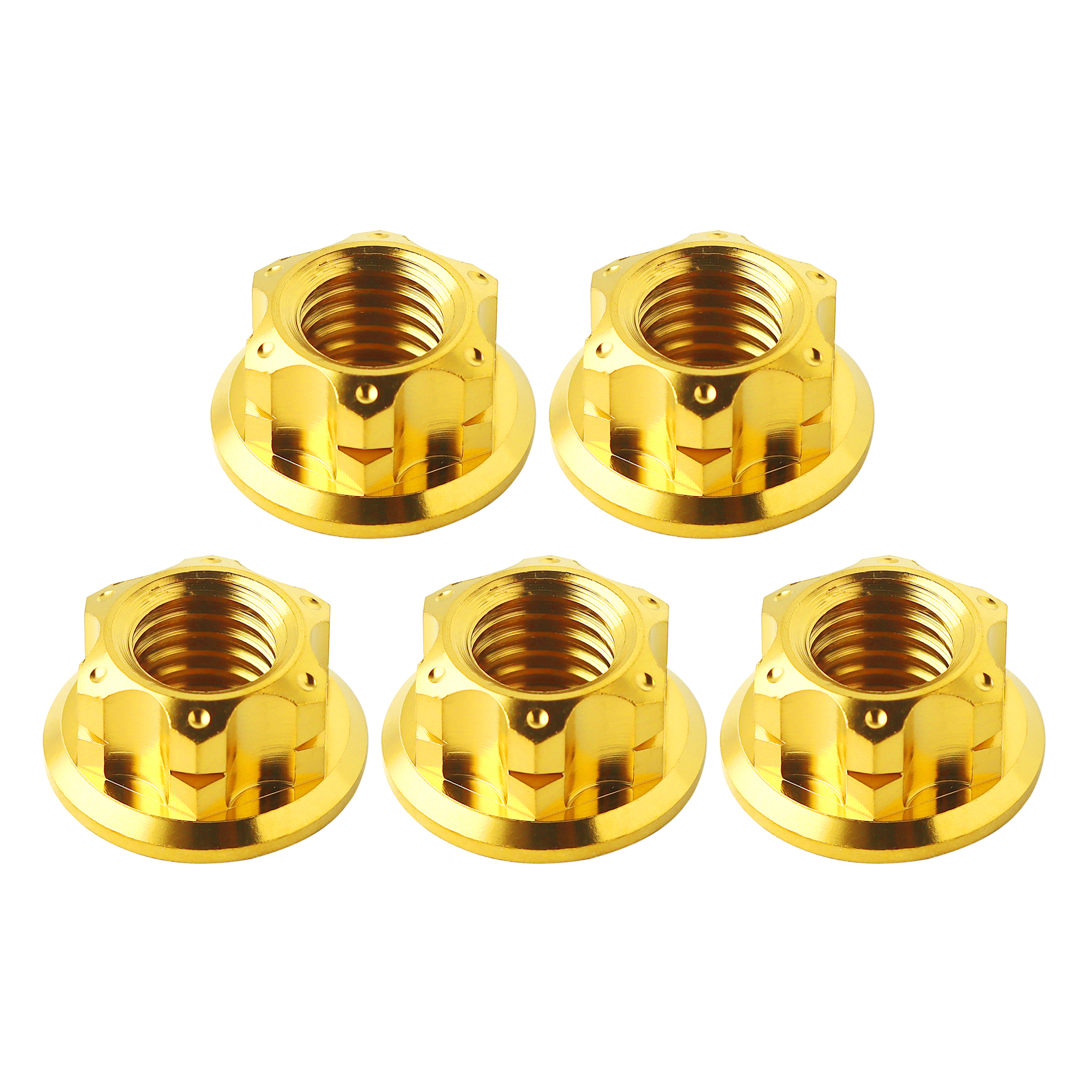 XMSJ M6 M8 M10 M12 Hex Hexagon Flange Titanium Nuts Rear Axle Lock Nut for Bike Motorcycle Fastener Titanium Hex Flange Nuts: M27 / WHITE