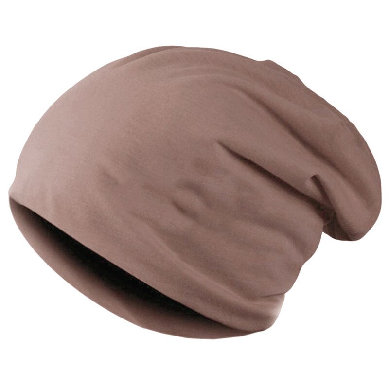 Slouchy Hat Spring Autumn Solid Color Hats Classic Casual Hats Cotton Female Hat Women Men Sleeve Beanie Cap Hip Hop: Khaki