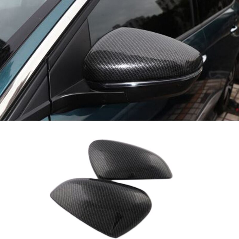 Left/Right Car Rearview Mirror Cover Side Wing Cap Shell Case Trims for Peugeot 3008 GT 3008GT