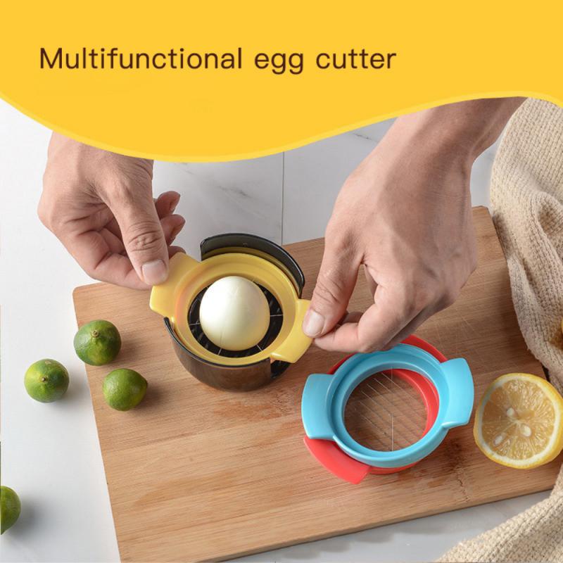 3 In 1 Eiersnijder Kleine Duurzaam Gekookte Eieren Slicers Multifunctionele Fruit Groente Slicer Huishoudelijke Keuken Koken Accessoires