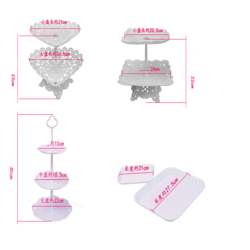 3 niveaux en plastique gâteau Stand après-midi thé... – Grandado