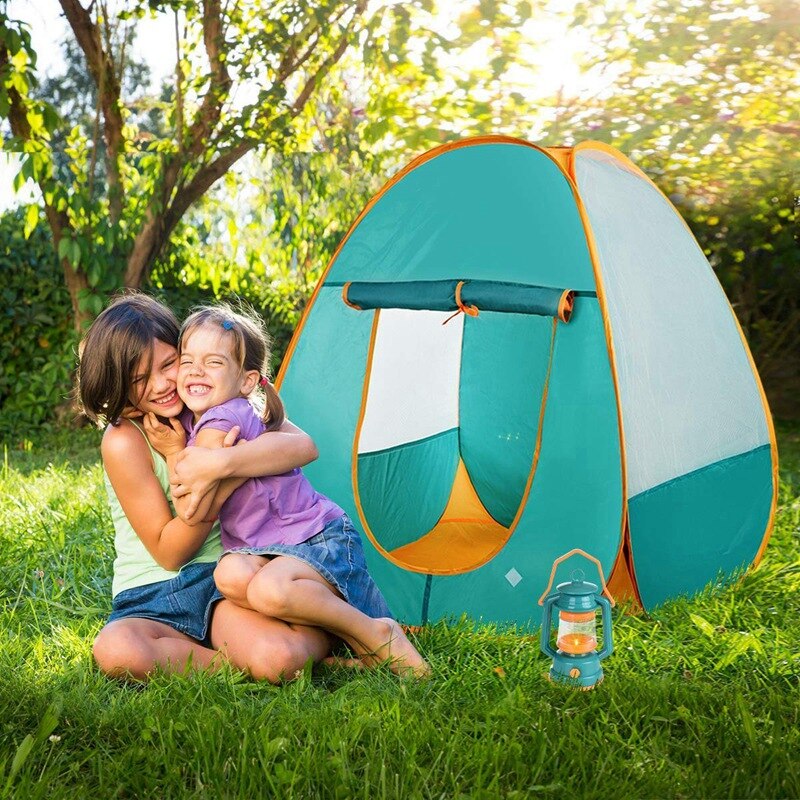 7 Pcs Kids Play Tent Bambini Fold Up Tenda del Gioco con Attrezzi Da Campeggio All'aperto Strumenti Giocattolo Set Per Bambini Giocattoli Genitore-bambino-Interazione bambino Set