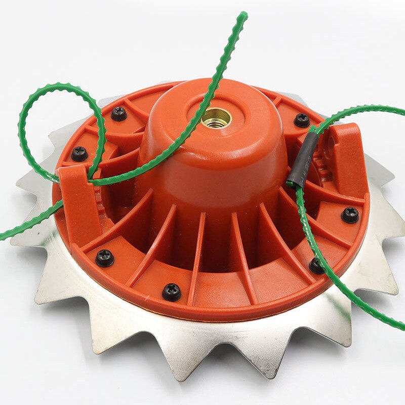 High-carbon Steel Trimmer Head Dual Use Trimmer Head Brush Cutter Tools Cutting Disc with Nylon Trimmer Lines Garden Tools TB