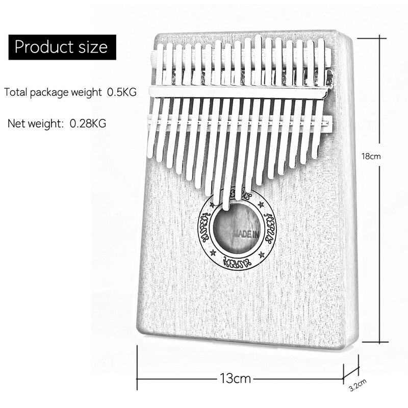 17 Keys Kalimba Mahogany Thumb Piano Reed 17 Key Music Keyboard Mini Piano High Wooden African Kalimba Finger Piano