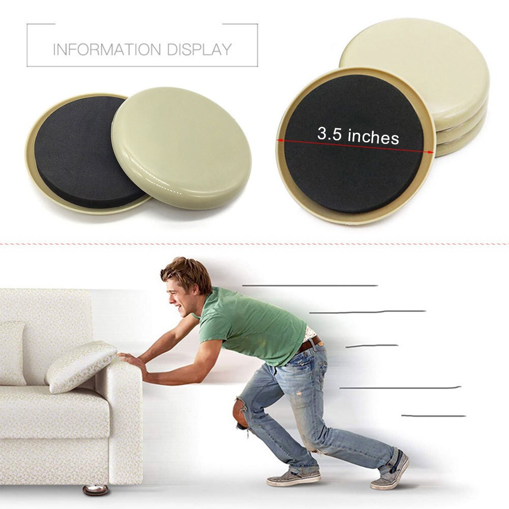 Almohadilla deslizante antiarañazos para muebles, Protector de suelo antideslizante, antiruido, aparatos pesados, almohadilla móvil, 12 Uds.