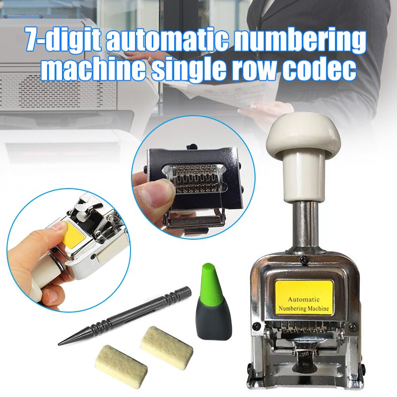 Nummer Machine 7 Positie Automatische Nummering Machine Markering Digitale Stempel