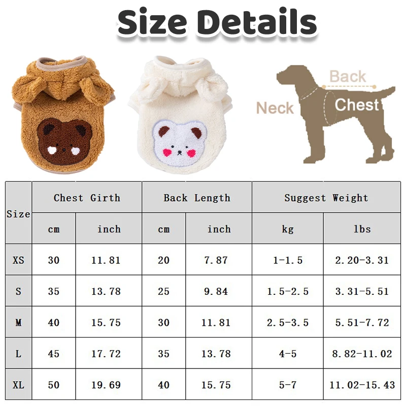 Dog clothes autumn and winter keep warm than bear teddy Yorkshire Pomeranian cat cute small puppy bear clothes