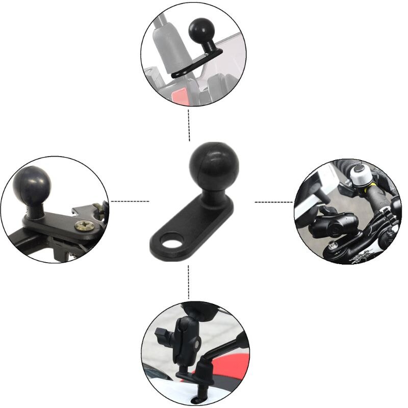 L Vorm 360 Graden Universele Rotary Aluminium Base Houder Balhoofd Achteruitkijkspiegel Ram Mount Voor Motorfiets